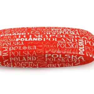 Étui à lunettes rouge et blanc POLSKA, élégant et robuste, avec des couleurs vives et une protection solide pour vos lunettes.