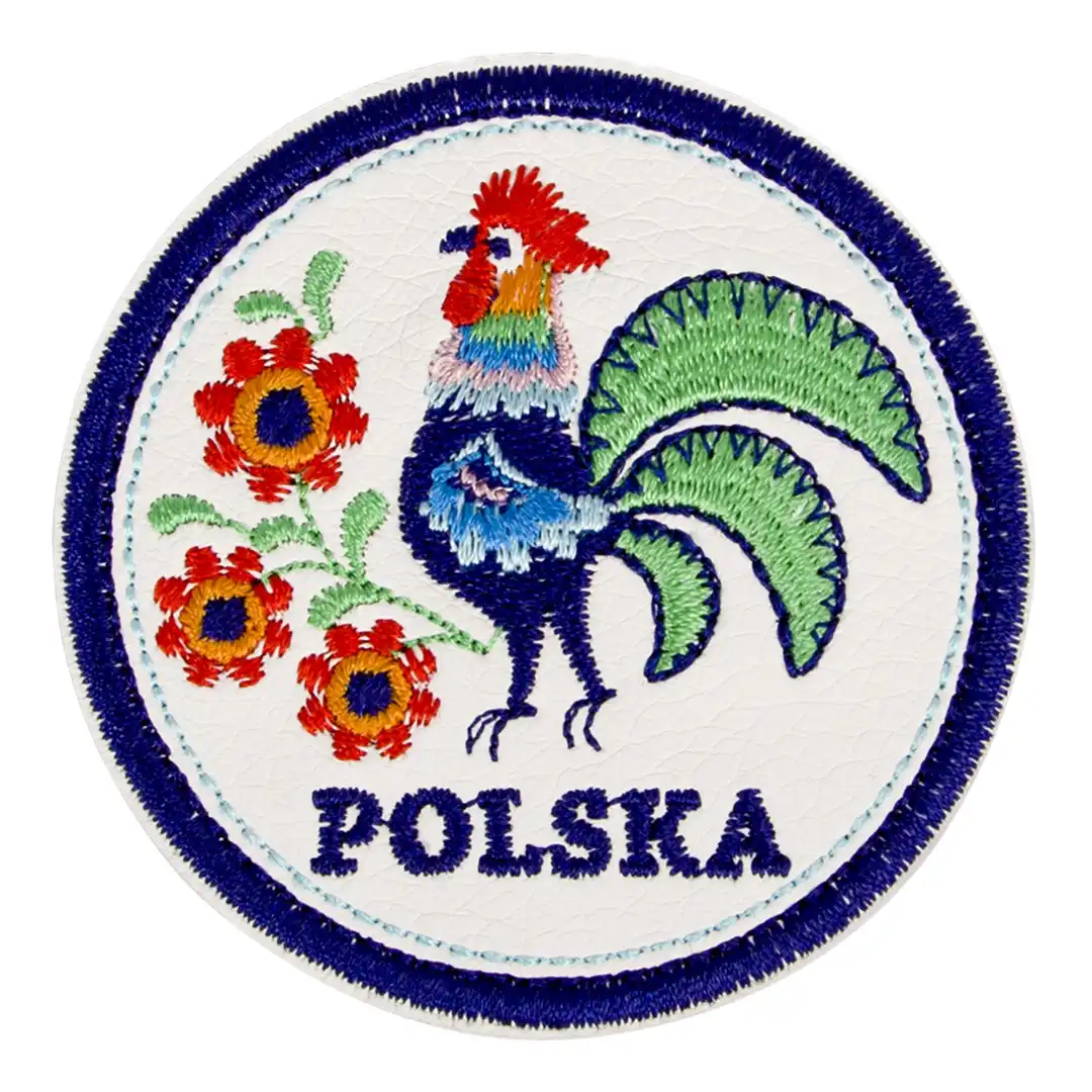 Magnet brodé coq polonais : une décoration folklorique pour votre réfrigérateur