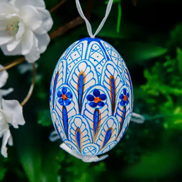 Oeuf de pâques - Mosaïque bleue