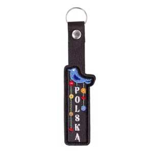 Pendentif brodé avec un oiseau polonais : un symbole de tradition et d'élégance