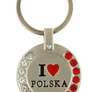 Porte-clé rond POLSKA : un accessoire incontournable pour les Polonais fiers de leurs racines.